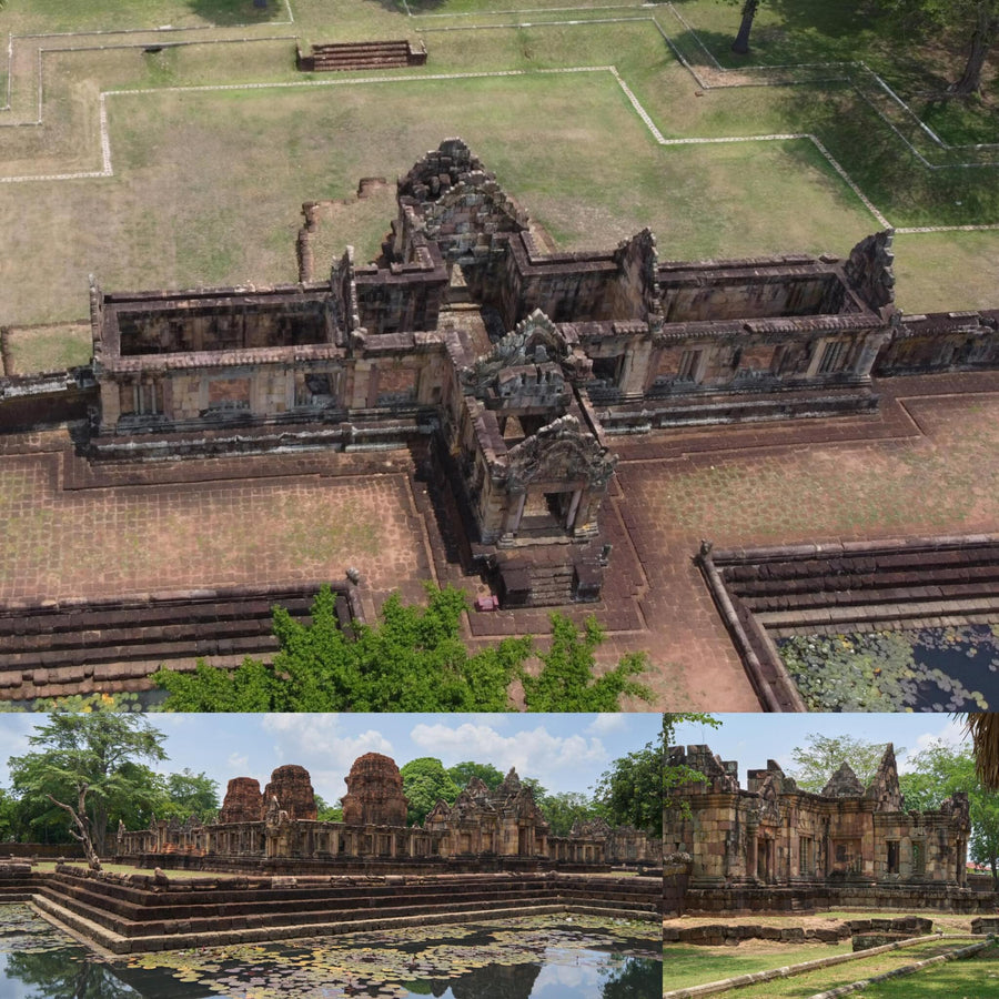 Large Khmer Temple With Lotus Ponds