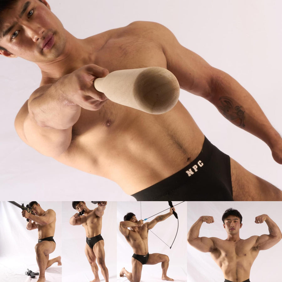 Asian Male Bodybuilder Poses