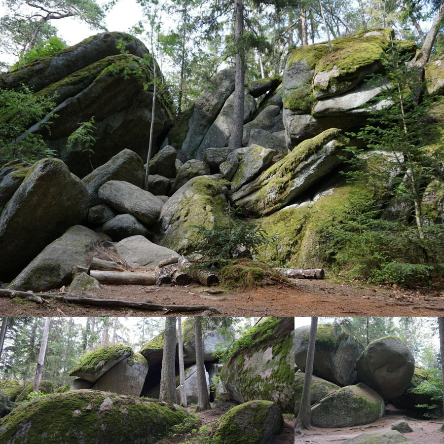 Green Moss Round Boulders