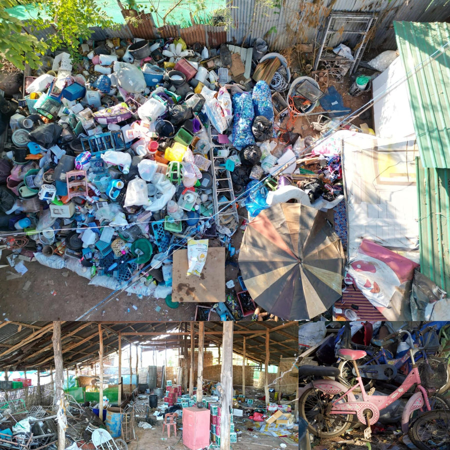 Asian Trash Recycling Warehouse