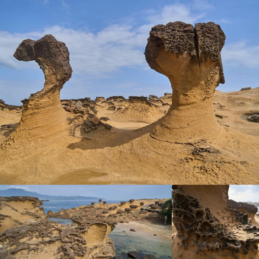 Yellow Porous Volcanic Beach Rocks
