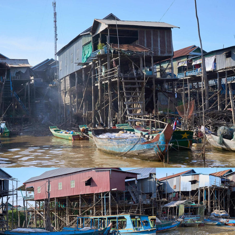 Cambodian Stilted Fisherman Village Day