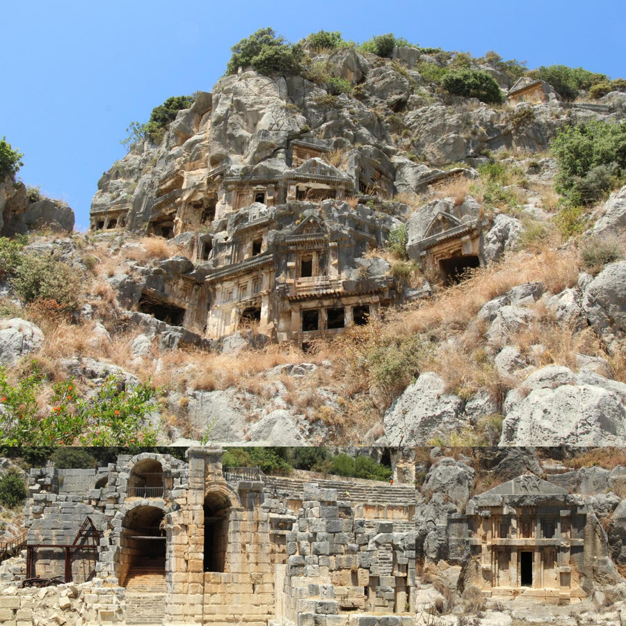 Ancient Rock Tombs Town Architecture