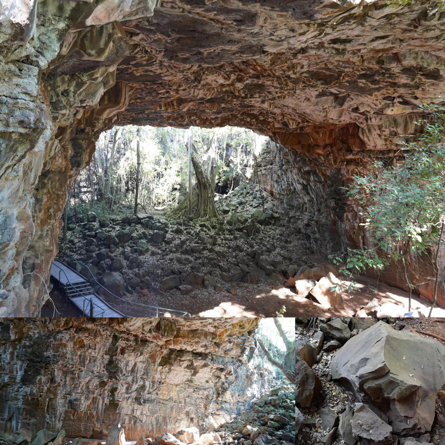 Huge Lava Tube Arch With Collapsed Parts