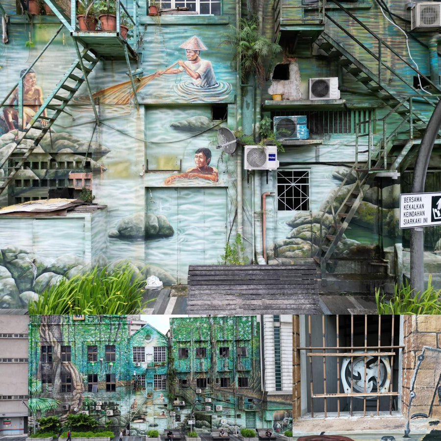 Mural Overpainted Buildings