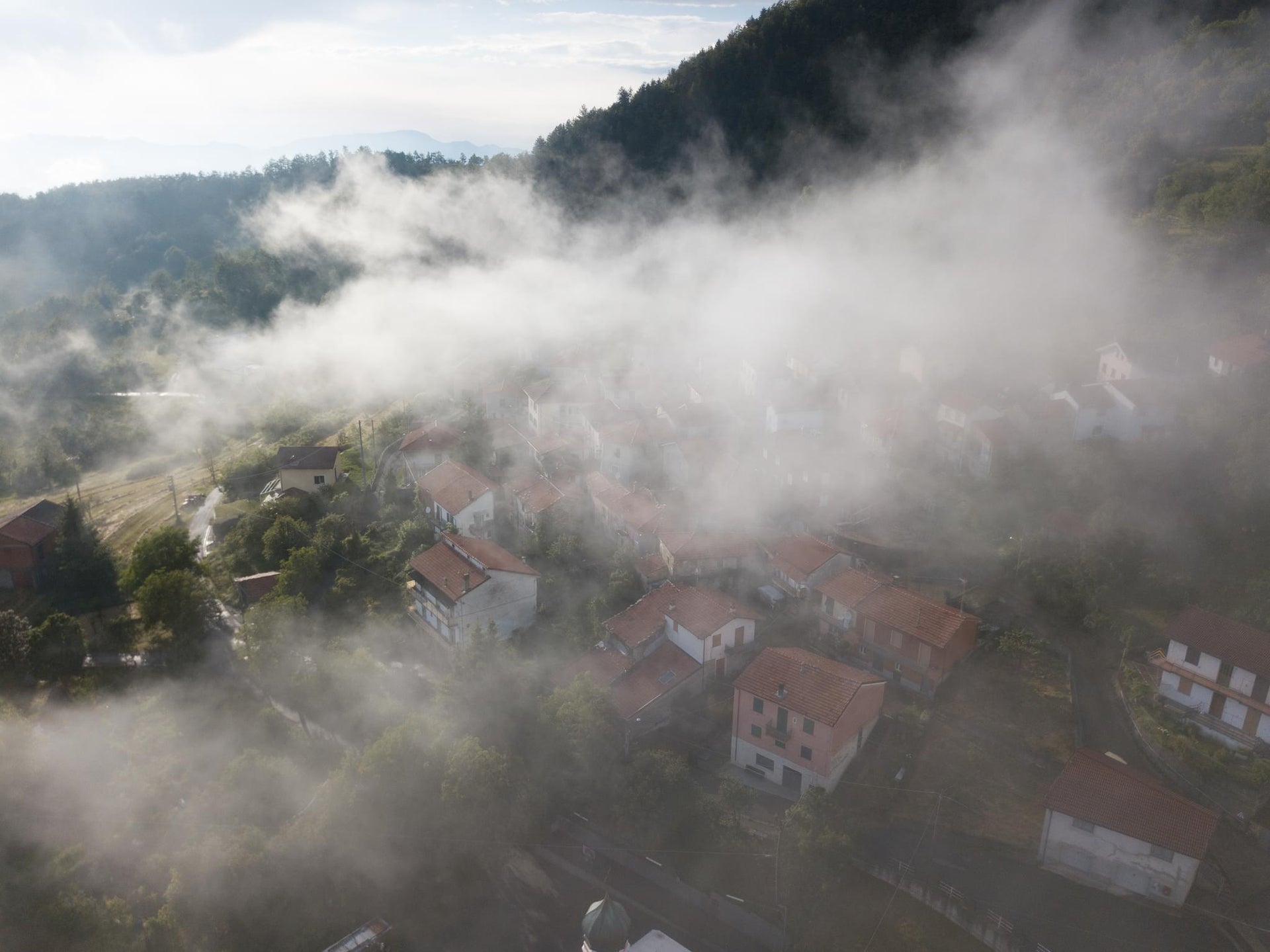 Italian Countryside Drone View