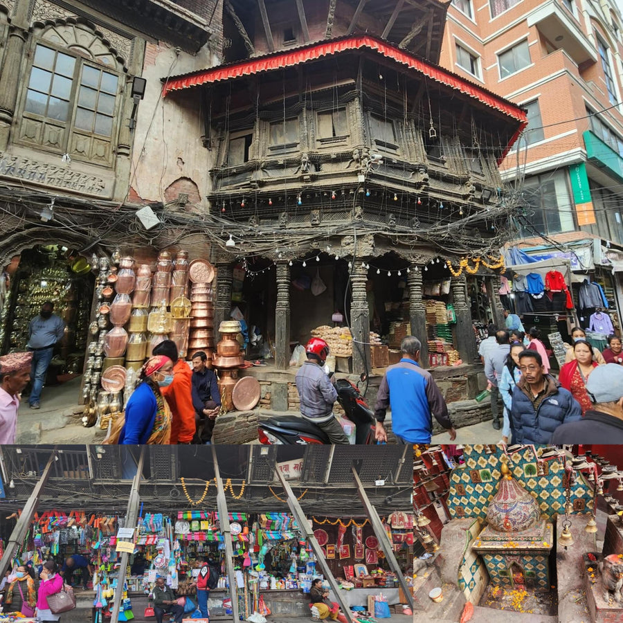 Kathmandu Medieval Cyberpunk Market Streets