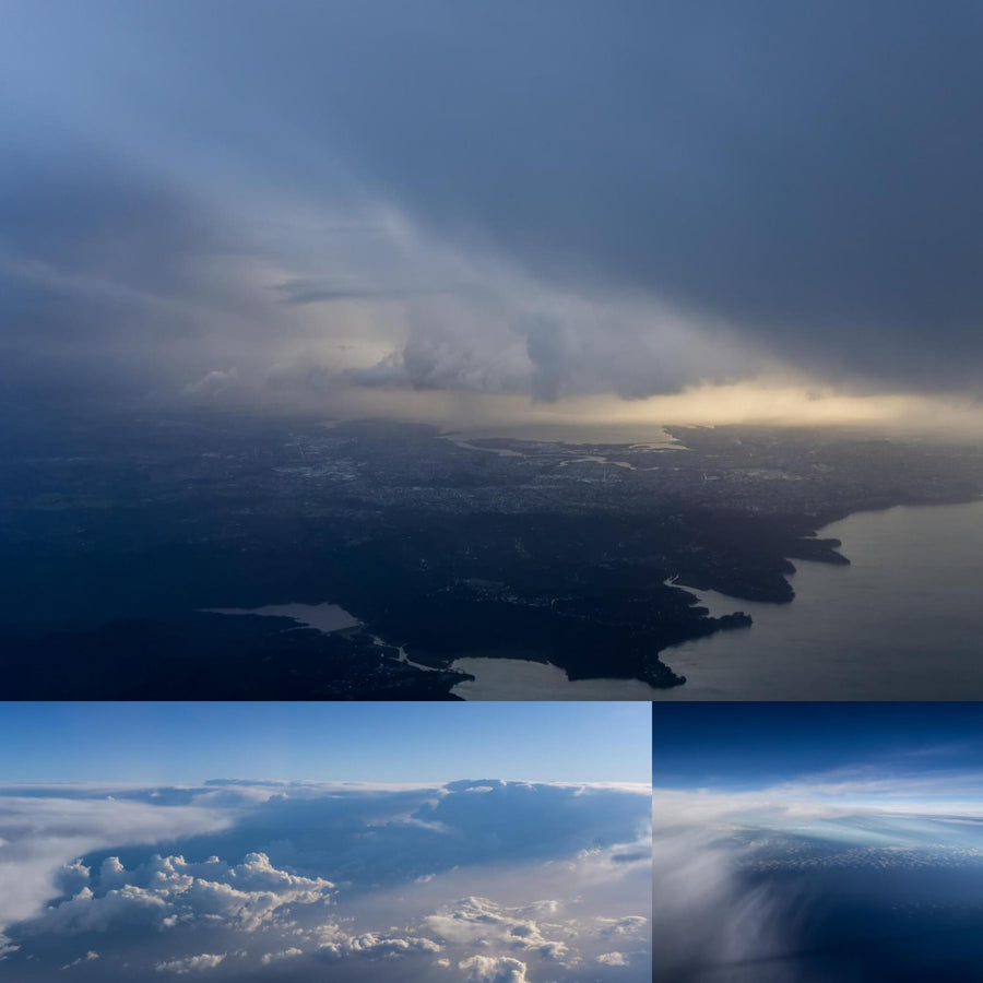 Misty Layered Aerial Clouds