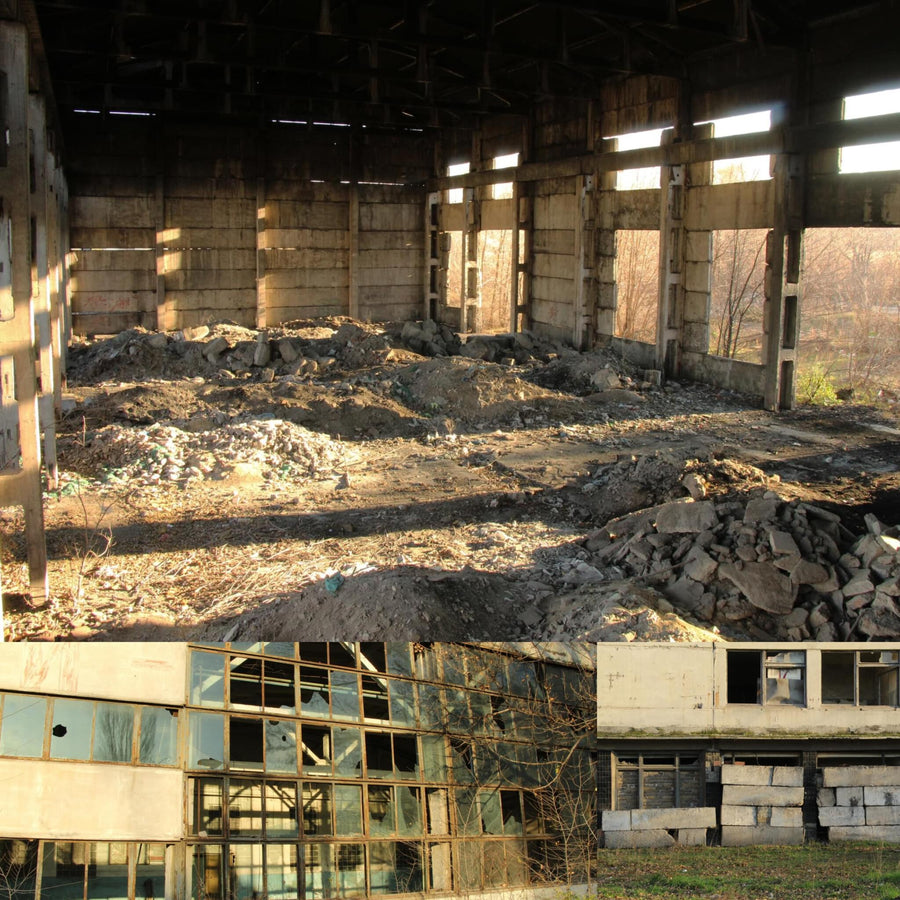 Abandoned Industrial Concrete Building