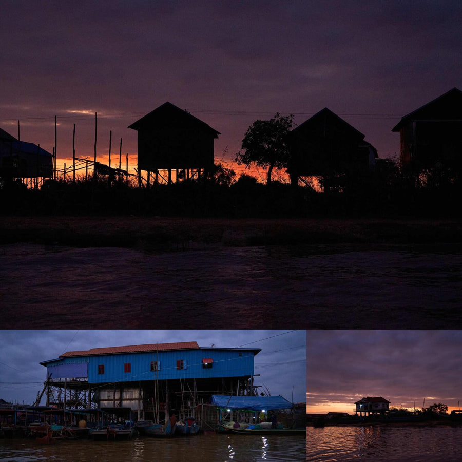 Cambodian Stilted Fisherman Village Night