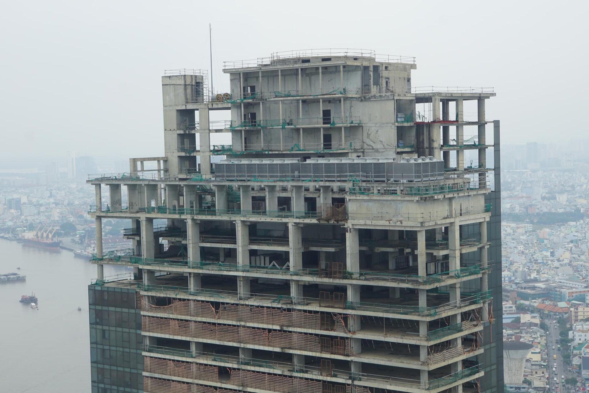 Abandoned Skyscraper Aeriel View