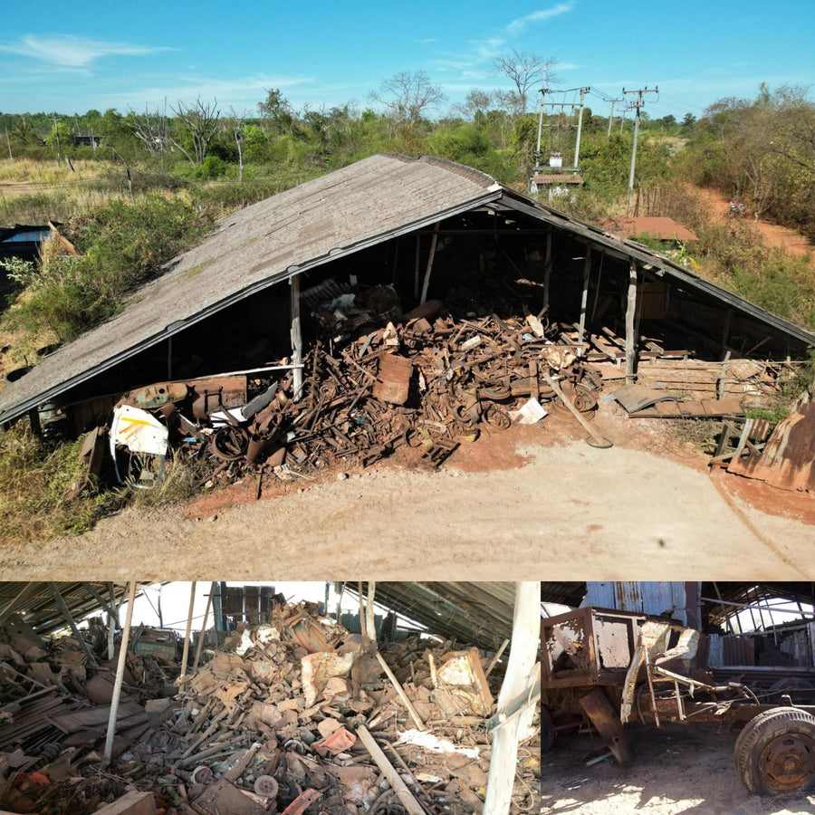 Old Warehouse of Rusty Machine Parts