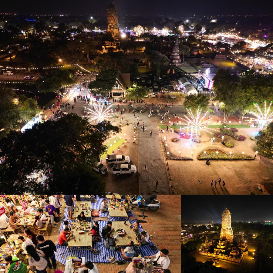 Provincial Thai Night Market Aerial